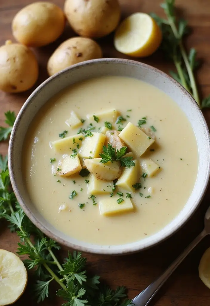 26 Vegan Crock Pot Recipes for Effortless Cooking 104 26 Vegan Crock Pot Recipes for Effortless Cooking - 16. Garlic and Herb Potato Soup