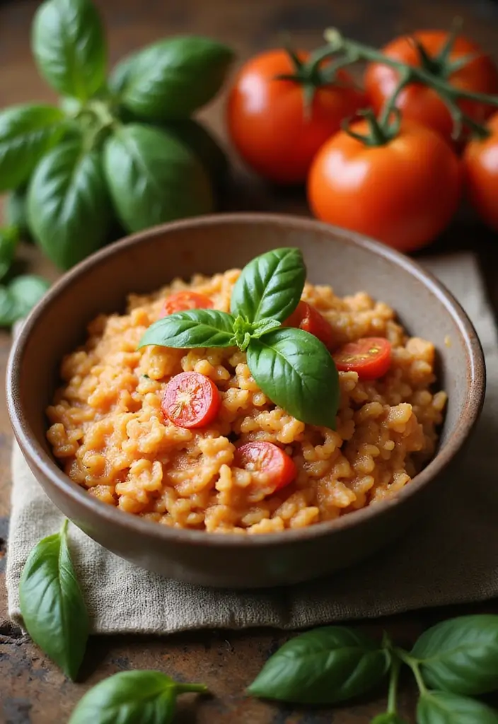 26 Vegan Crock Pot Recipes for Effortless Cooking 132 26 Vegan Crock Pot Recipes for Effortless Cooking - 20. Tomato and Basil Risotto