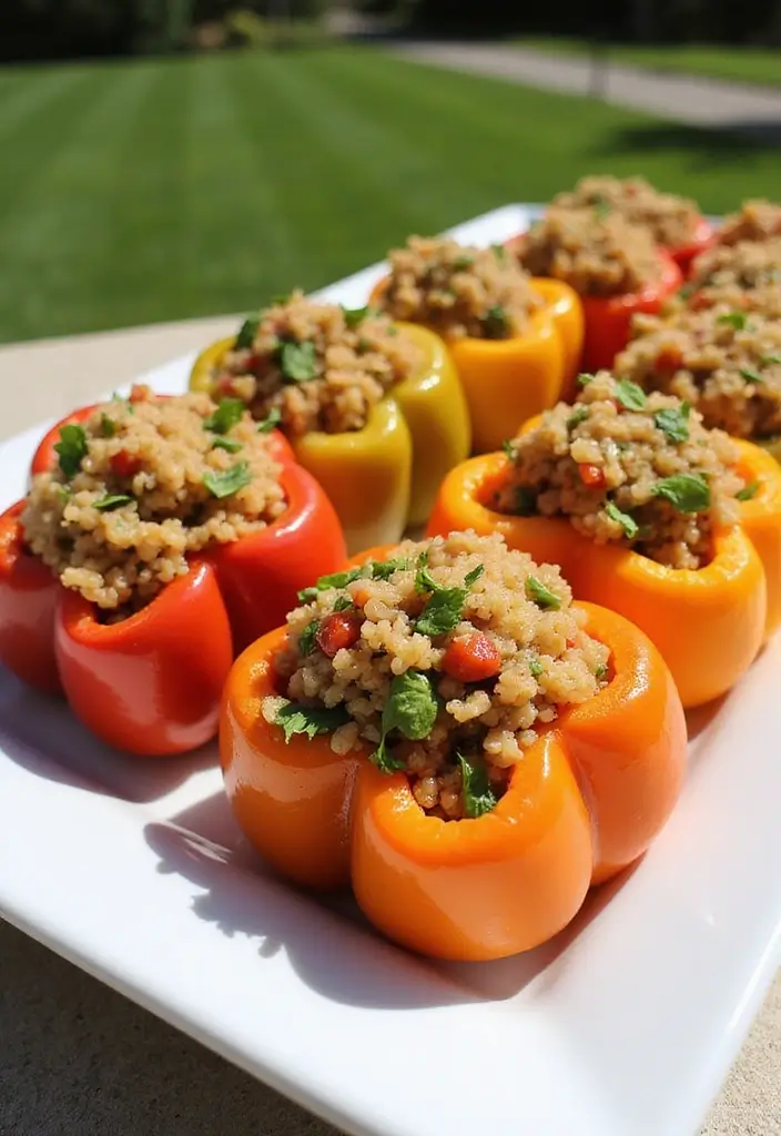 26 Vegan Fourth of July Recipes for a Festive Table 81 26 Vegan Fourth of July Recipes for a Festive Table - 13. Vegan Stuffed Peppers