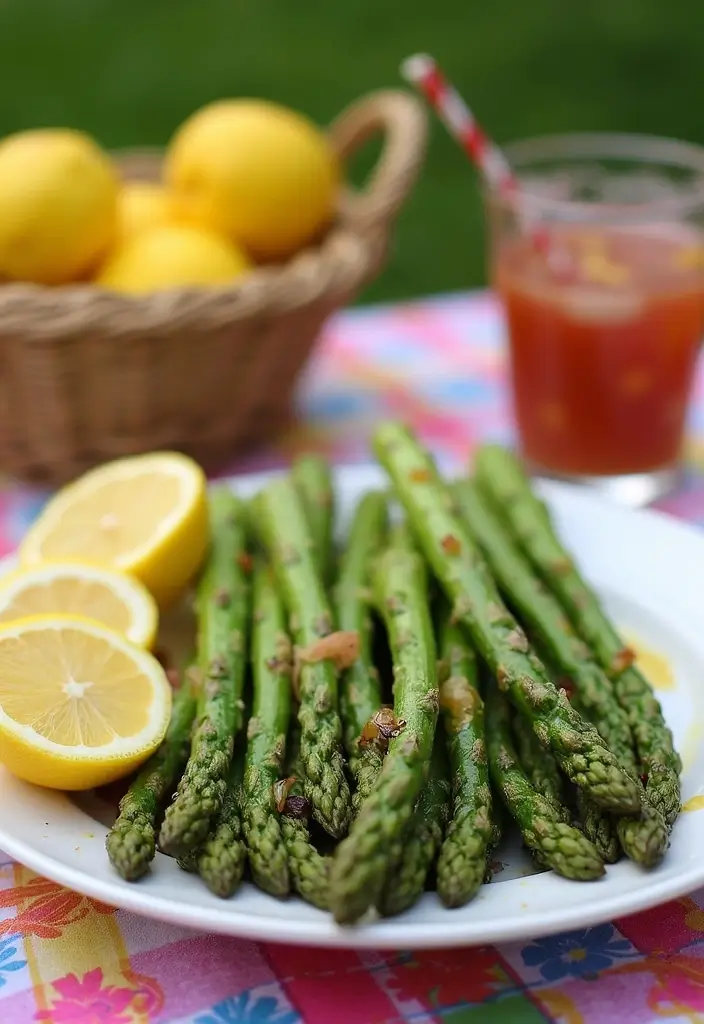 26 Vegan Fourth of July Recipes for a Festive Table 109 26 Vegan Fourth of July Recipes for a Festive Table - 17. Grilled Asparagus with Lemon