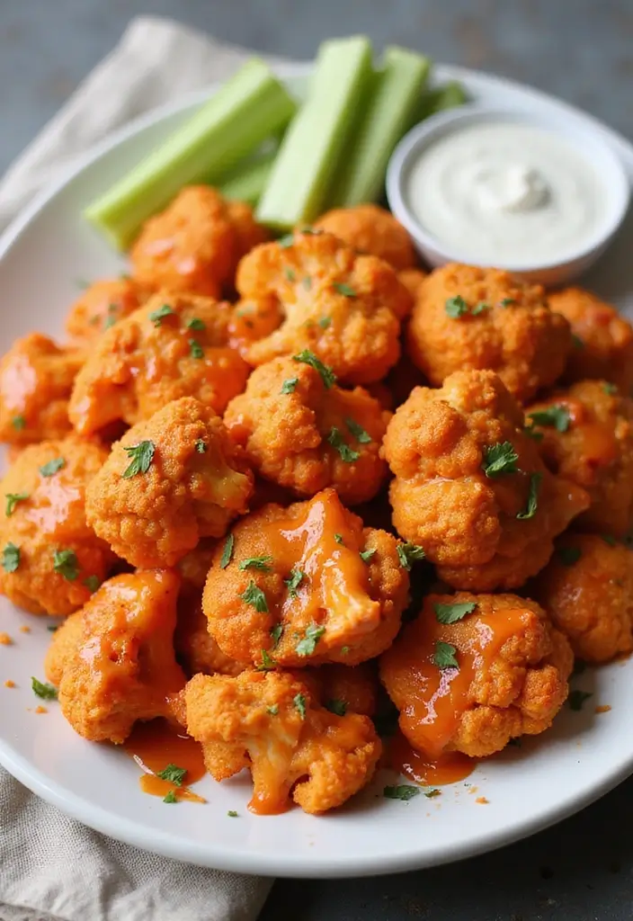 26 Vegan Fourth of July Recipes for a Festive Table 41 26 Vegan Fourth of July Recipes for a Festive Table - 7. Zesty Vegan Buffalo Cauliflower Bites