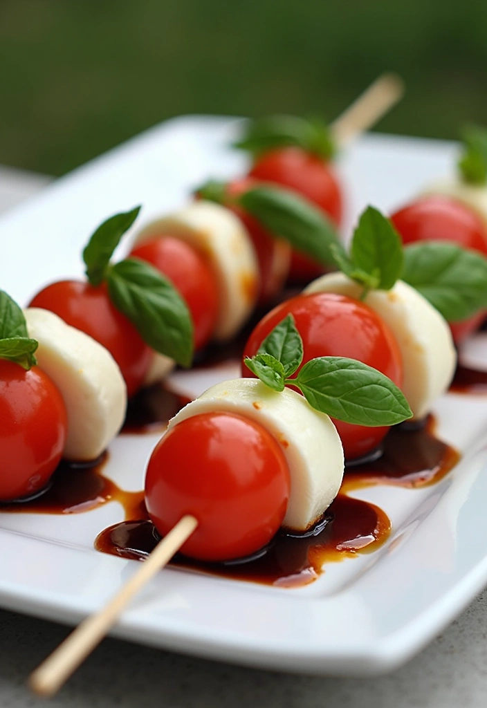 26 Vegan Fourth of July Recipes for a Festive Table 48 26 Vegan Fourth of July Recipes for a Festive Table - 8. Vegan Caprese Skewers