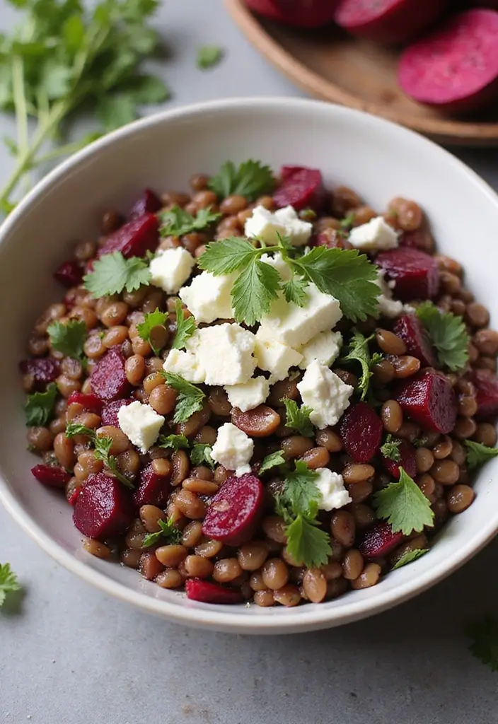 26 Vegan Lentil Recipes Packed with Protein 110 26 Vegan Lentil Recipes Packed with Protein - 18. Lentil and Beet Salad