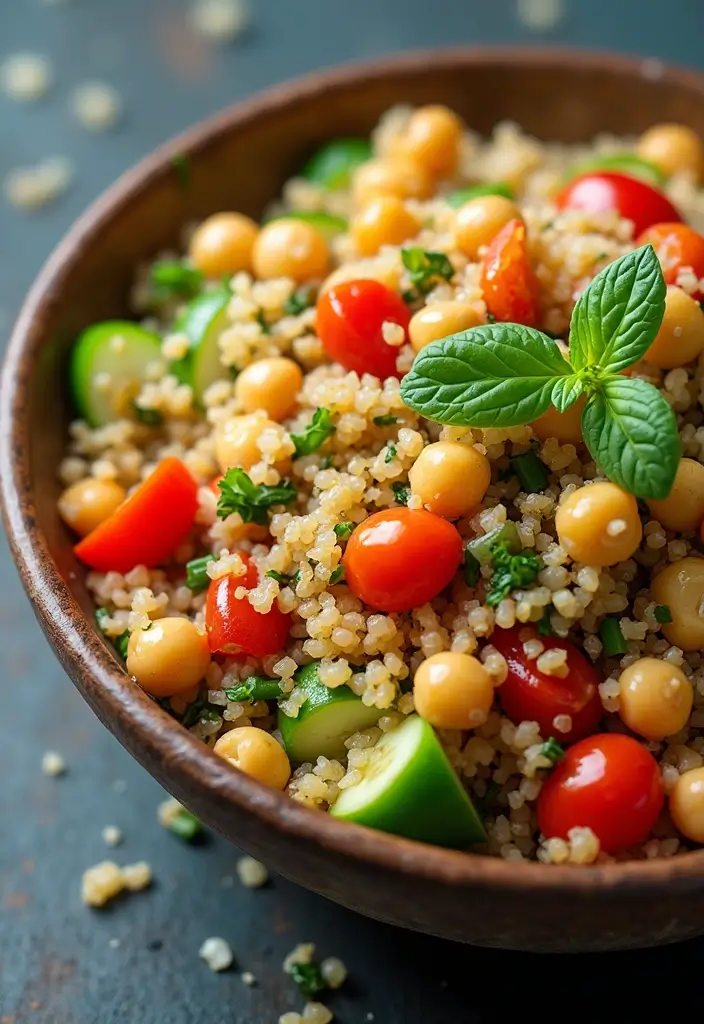 26 Vegan Meat Recipes Using Plant-Based Protein 84 26 Vegan Meat Recipes Using Plant-Based Protein - 14. Quinoa & Chickpea Salad
