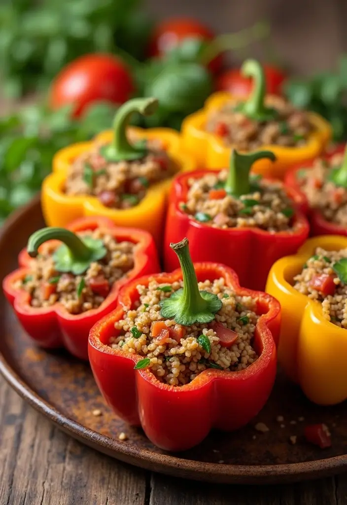26 Vegan Meat Recipes Using Plant-Based Protein 98 26 Vegan Meat Recipes Using Plant-Based Protein - 16. Stuffed Bell Peppers