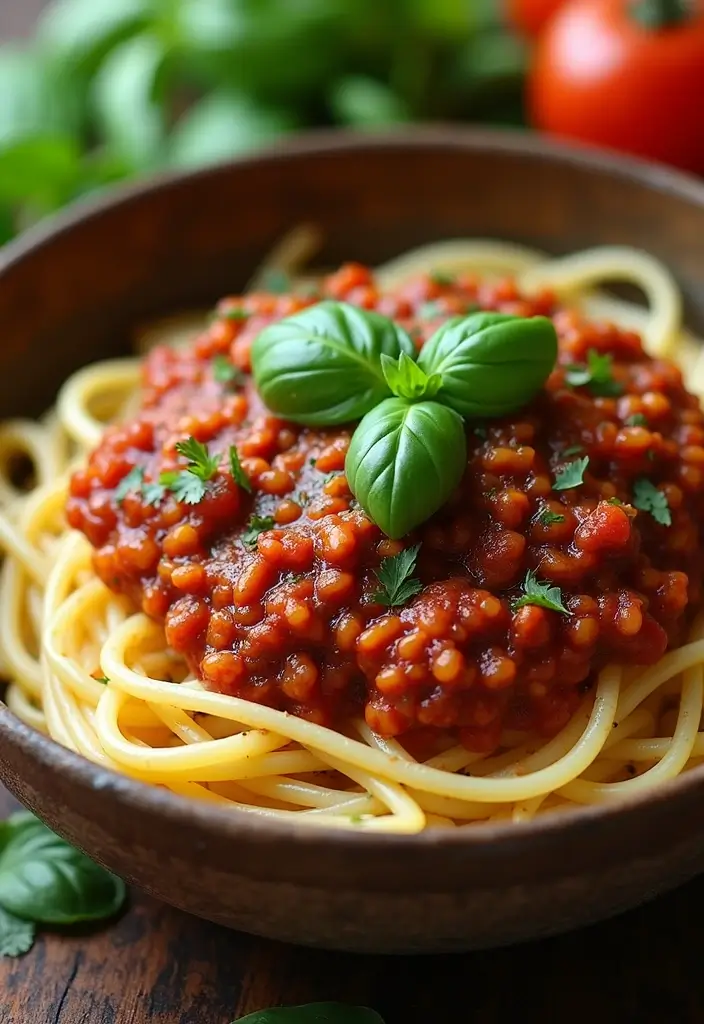 26 Vegan Meat Recipes Using Plant-Based Protein 8 26 Vegan Meat Recipes Using Plant-Based Protein - 2. Lentil Bolognese