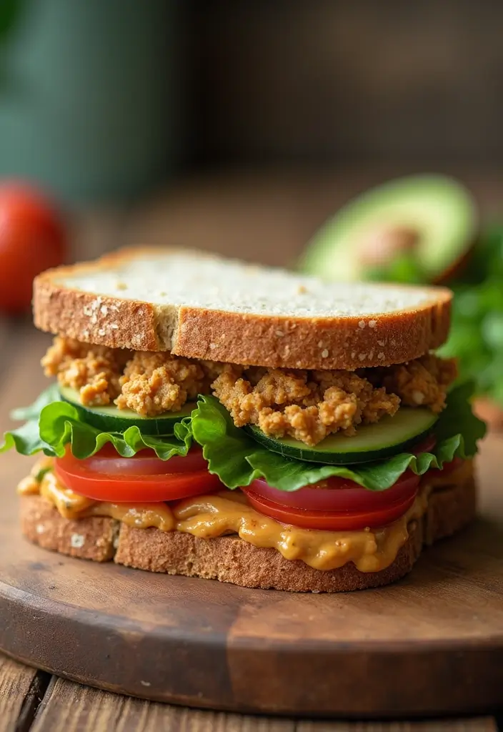 26 Vegan Meat Recipes Using Plant-Based Protein 138 26 Vegan Meat Recipes Using Plant-Based Protein - 22. Peanut Butter Tempeh Sandwiches