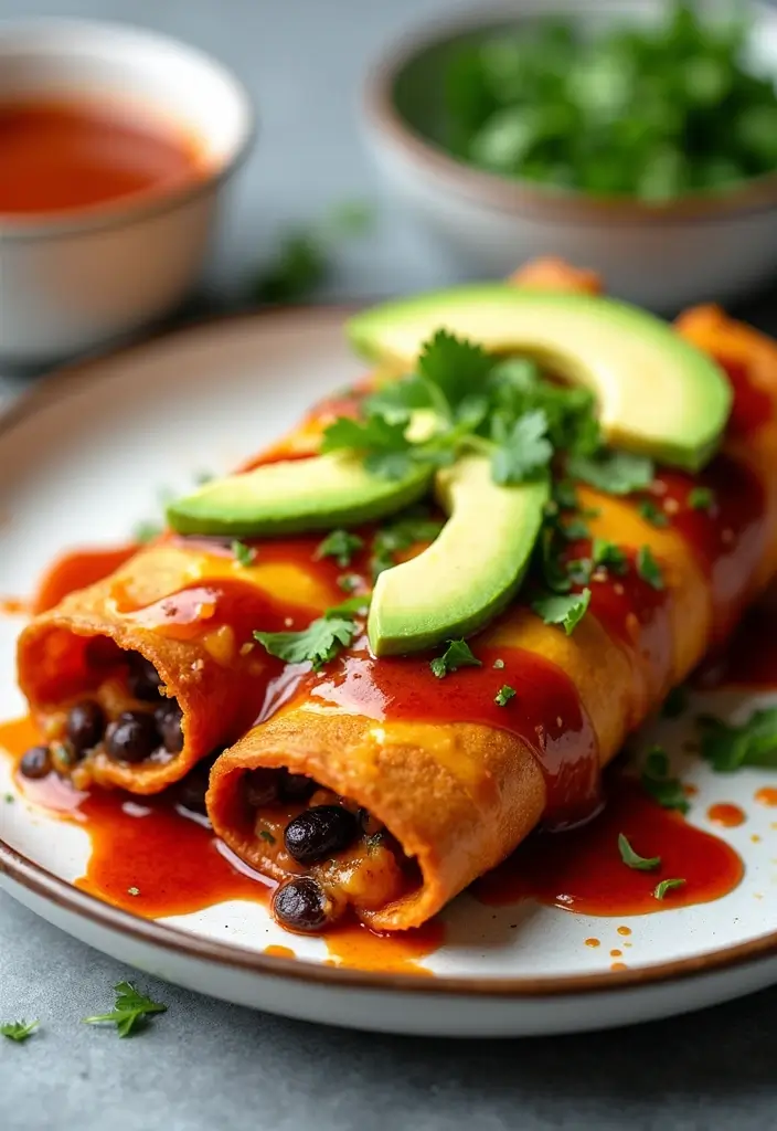 26 Vegan Meat Recipes Using Plant-Based Protein 41 26 Vegan Meat Recipes Using Plant-Based Protein - 7. Sweet Potato & Black Bean Enchiladas