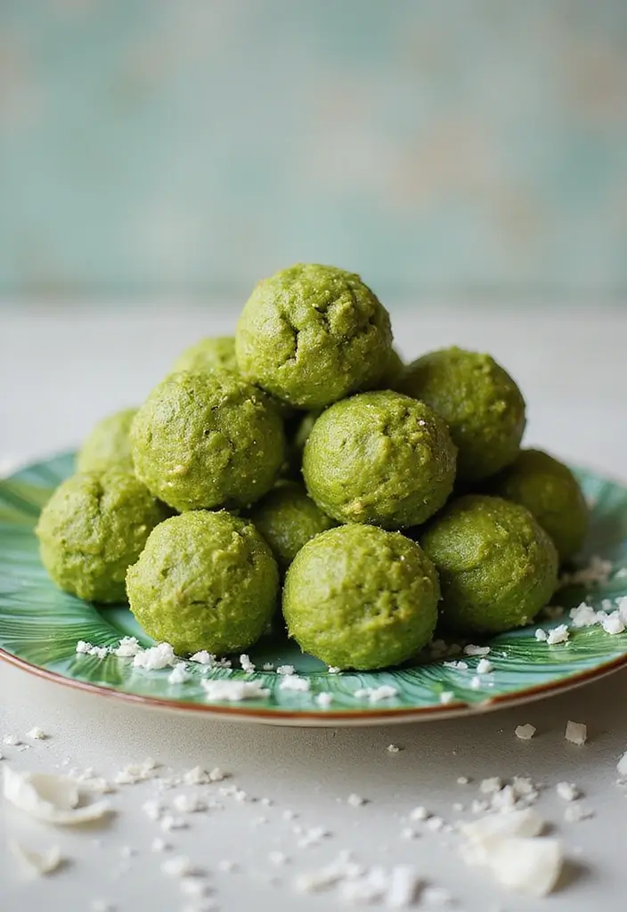 27 Vegan Gluten Free Dessert Recipes You’ll Love 61 27 Vegan Gluten Free Dessert Recipes You’ll Love - 11. Matcha Coconut Energy Balls
