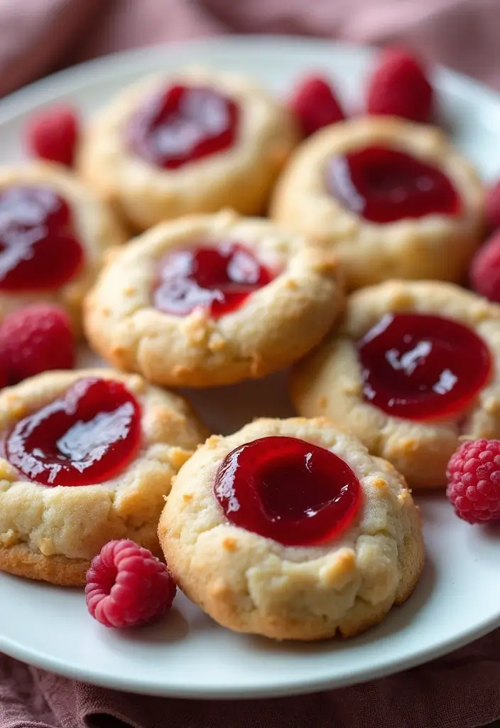 27 Vegan Gluten Free Dessert Recipes You’ll Love 136 27 Vegan Gluten Free Dessert Recipes You’ll Love - 22. Raspberry Almond Thumbprint Cookies