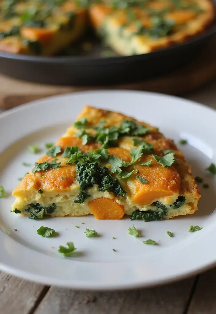 27 Vegan Sweet Potatoes Recipes for Every Occasion 69 27 Vegan Sweet Potatoes Recipes for Every Occasion - 11. Sweet Potato and Kale Frittata