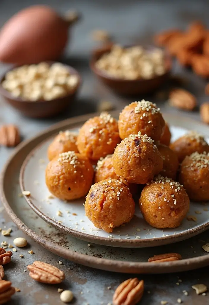 27 Vegan Sweet Potatoes Recipes for Every Occasion 128 27 Vegan Sweet Potatoes Recipes for Every Occasion - 20. Sweet Potato Energy Bites