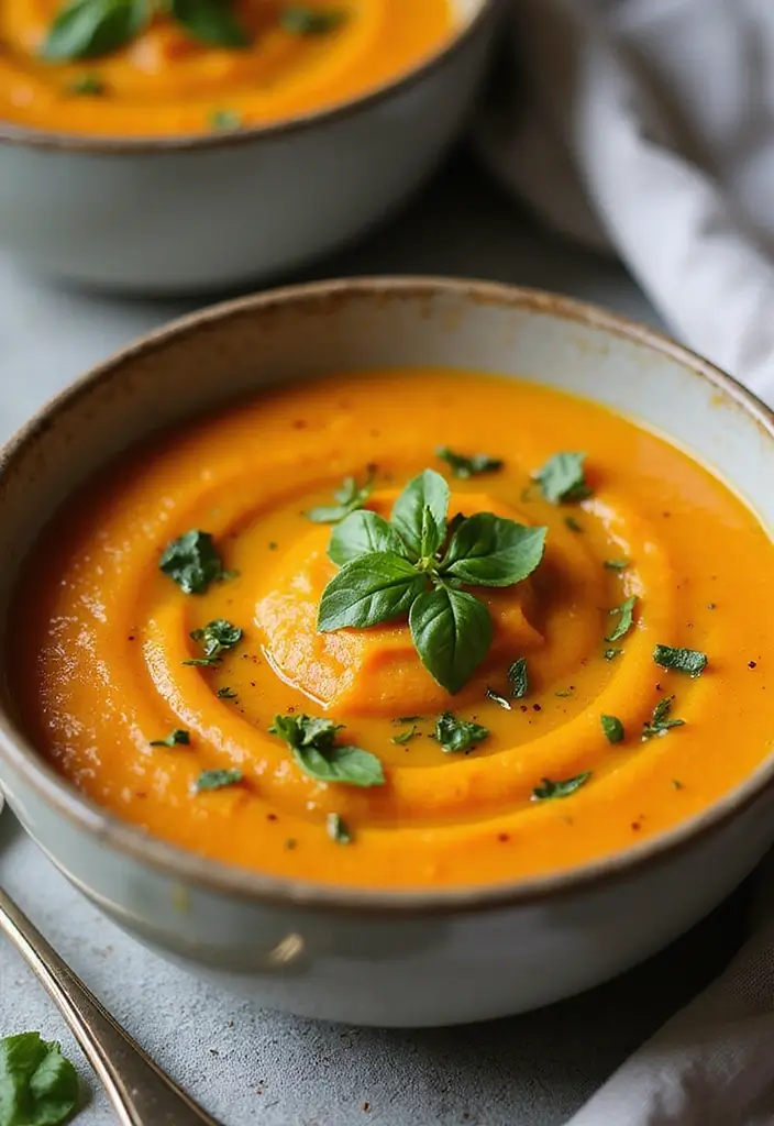 27 Vegan Sweet Potatoes Recipes for Every Occasion 48 27 Vegan Sweet Potatoes Recipes for Every Occasion - 8. Sweet Potato and Spinach Soup