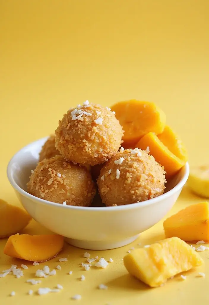 28 Vegan Air Fryer Recipes for Crispy Perfection 116 28 Vegan Air Fryer Recipes for Crispy Perfection - 18. Air Fryer Mango Coconut Bites