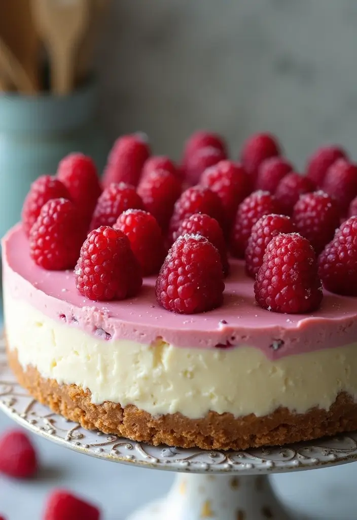 28 Vegan Gluten Free Recipes for Health-Conscious Eaters 74 28 Vegan Gluten Free Recipes for Health-Conscious Eaters - 12. No-Bake Raspberry Cheesecake