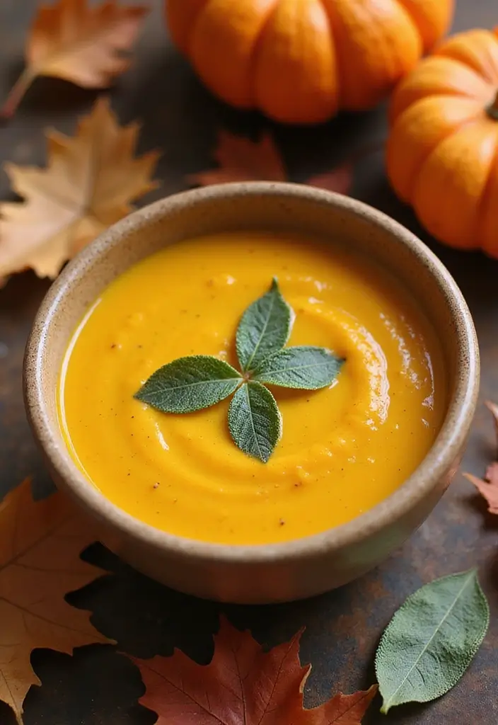28 Vegan Gluten Free Soup Recipes for Comfort Nights 109 28 Vegan Gluten Free Soup Recipes for Comfort Nights - 17. Pumpkin and Sage Soup