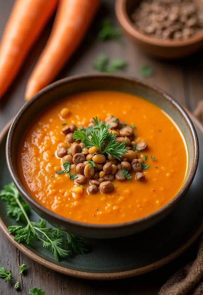 28 Vegan Gluten Free Soup Recipes for Comfort Nights 144 28 Vegan Gluten Free Soup Recipes for Comfort Nights - 22. Spiced Carrot and Lentil Soup
