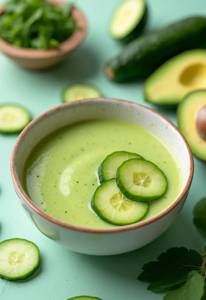 28 Vegan Gluten Free Soup Recipes for Comfort Nights 151 28 Vegan Gluten Free Soup Recipes for Comfort Nights - 23. Chilled Cucumber Avocado Soup