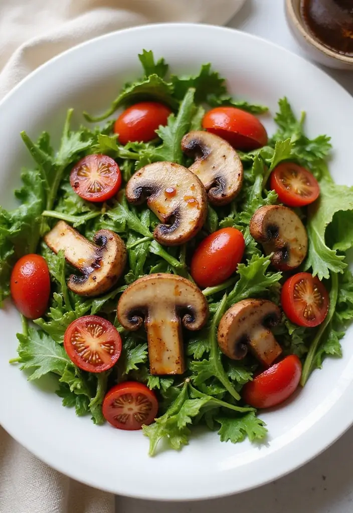 28 Vegan High Protein Low Carb Recipes for a Healthy Lifestyle 71 28 Vegan High Protein Low Carb Recipes for a Healthy Lifestyle - 13. Balsamic Mushroom Salad