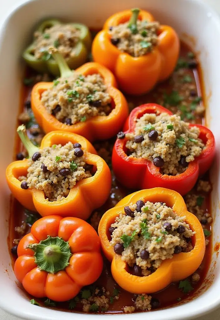 28 Vegan High Protein Low Carb Recipes for a Healthy Lifestyle 76 28 Vegan High Protein Low Carb Recipes for a Healthy Lifestyle - 14. Stuffed Bell Peppers