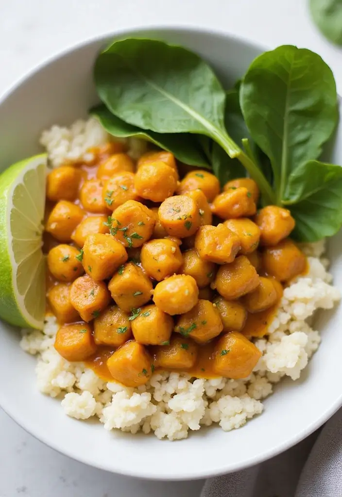 28 Vegan High Protein Low Carb Recipes for a Healthy Lifestyle 81 28 Vegan High Protein Low Carb Recipes for a Healthy Lifestyle - 15. Coconut Curry Chickpeas