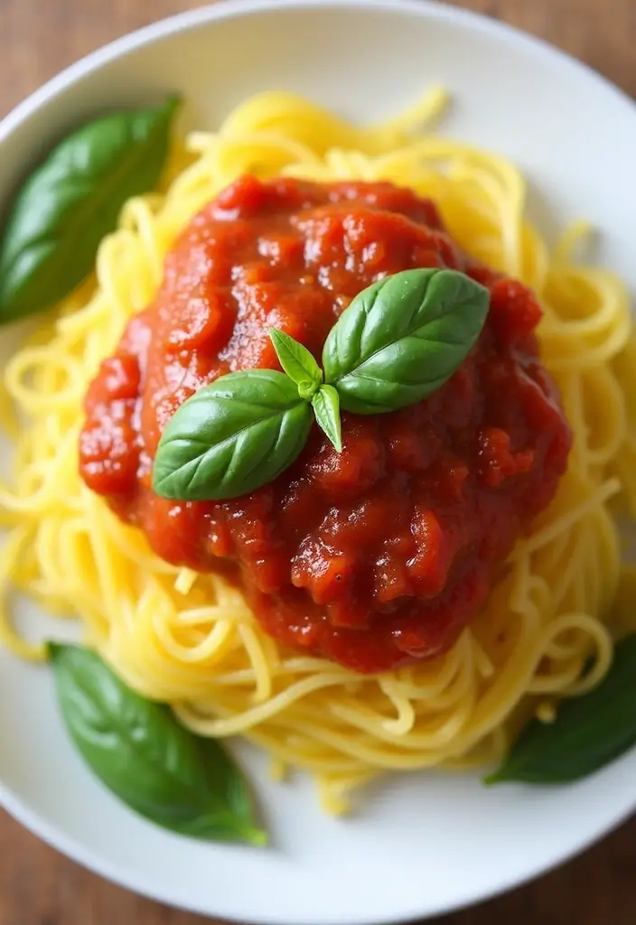 28 Vegan High Protein Low Carb Recipes for a Healthy Lifestyle 109 28 Vegan High Protein Low Carb Recipes for a Healthy Lifestyle - 19. Spaghetti Squash with Marinara