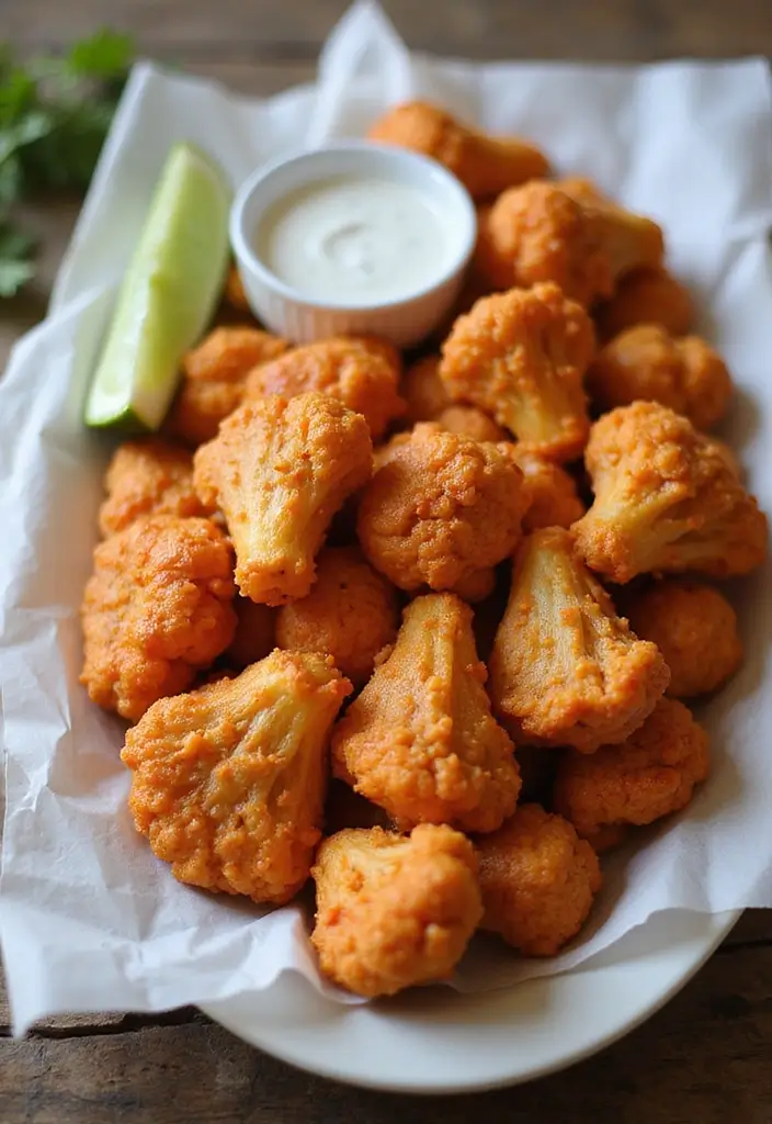 28 Vegan High Protein Low Carb Recipes for a Healthy Lifestyle 133 28 Vegan High Protein Low Carb Recipes for a Healthy Lifestyle - 23. Cauliflower Buffalo Wings
