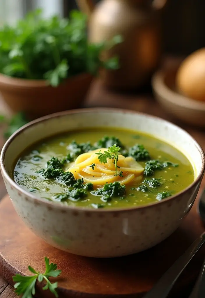 29 High Protein Vegan Soup Recipes for Cozy Evenings 95 29 High Protein Vegan Soup Recipes for Cozy Evenings - 15. Kale & Potato Soup