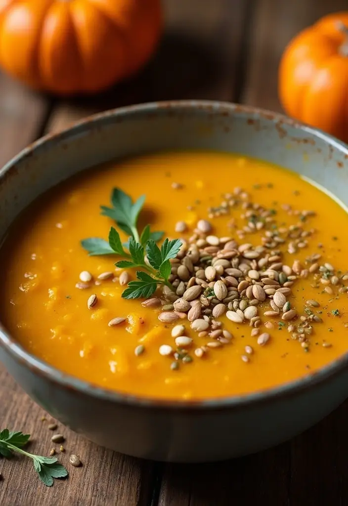 29 High Protein Vegan Soup Recipes for Cozy Evenings 102 29 High Protein Vegan Soup Recipes for Cozy Evenings - 16. Curried Pumpkin & Lentil Soup
