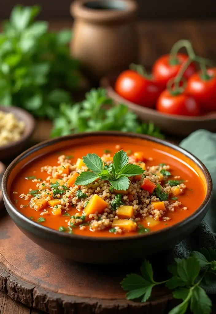 29 High Protein Vegan Soup Recipes for Cozy Evenings 109 29 High Protein Vegan Soup Recipes for Cozy Evenings - 17. Vegetable & Quinoa Soup