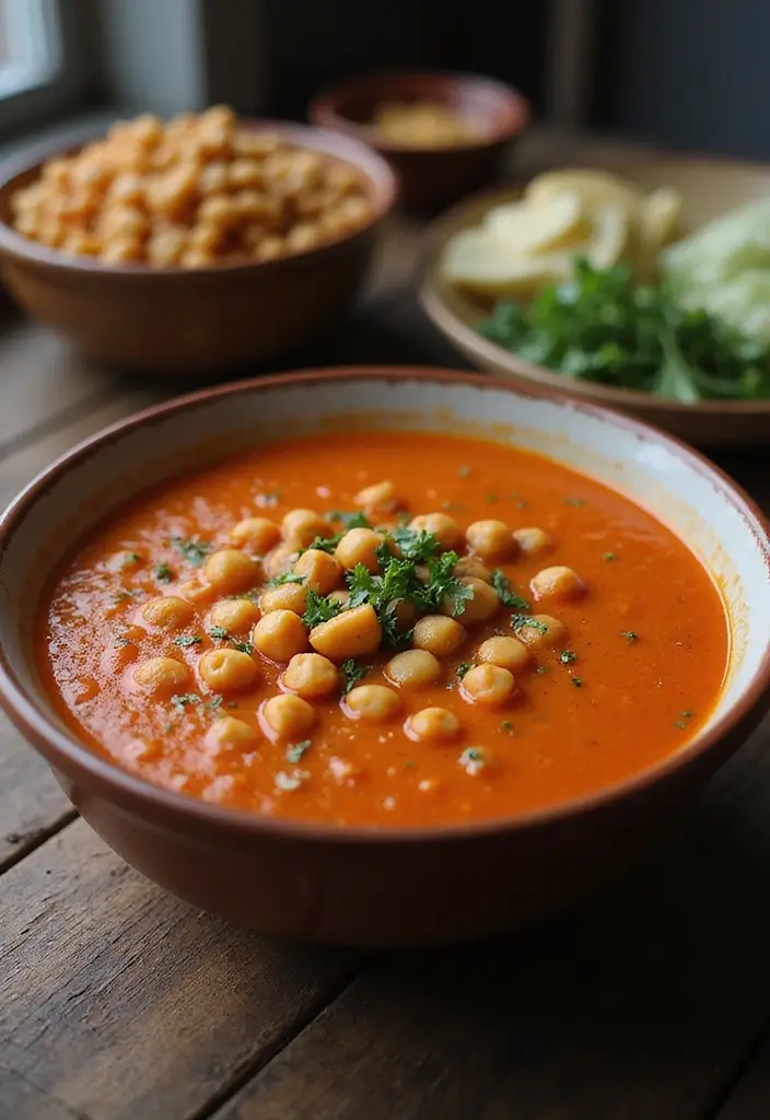 29 High Protein Vegan Soup Recipes for Cozy Evenings 170 29 High Protein Vegan Soup Recipes for Cozy Evenings - 26. Tomato & Chickpea Soup