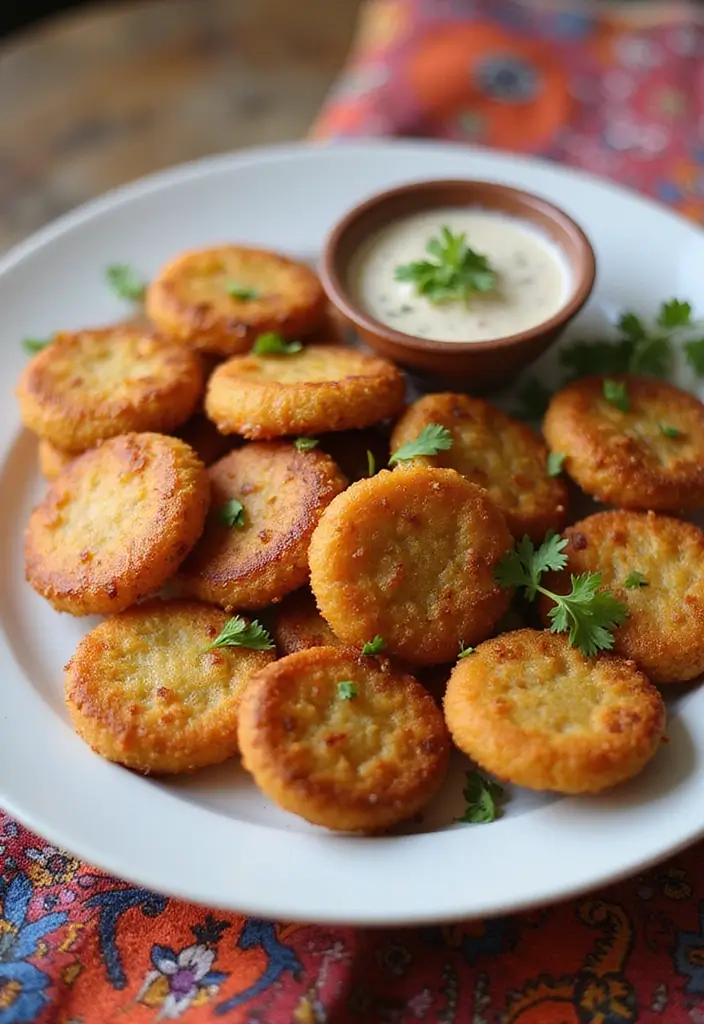 29 Vegan Garbanzo Bean Recipes for Easy Dinners - 11. Chickpea Fritters with Tahini Sauce