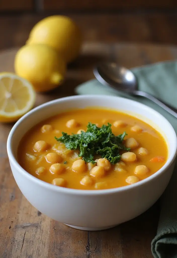 29 Vegan Garbanzo Bean Recipes for Easy Dinners - 29. Chickpea and Lemon Soup