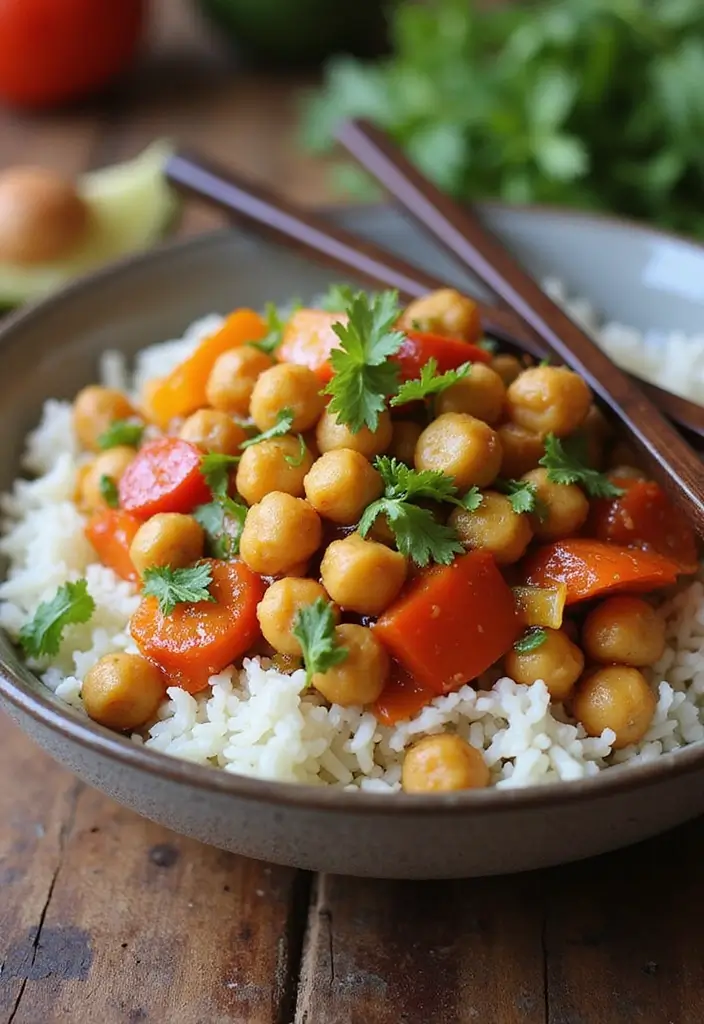 29 Vegan Garbanzo Bean Recipes for Easy Dinners - 7. Chickpea Stir-Fry