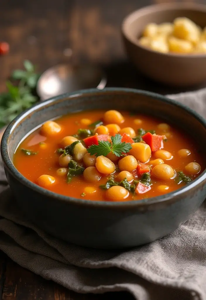 29 Vegan Garbanzo Bean Recipes for Easy Dinners - 9. Garbanzo Bean Vegetable Soup