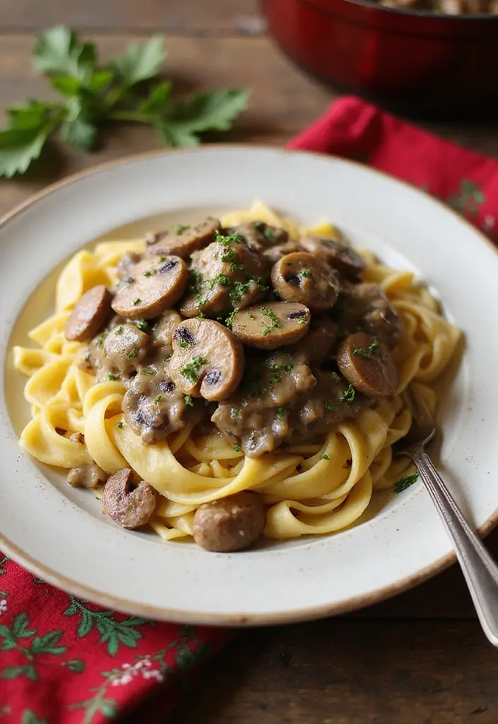 29 Vegan Gluten Free Christmas Recipes for Festive Meals 74 29 Vegan Gluten Free Christmas Recipes for Festive Meals - 12. Vegan Mushroom Stroganoff