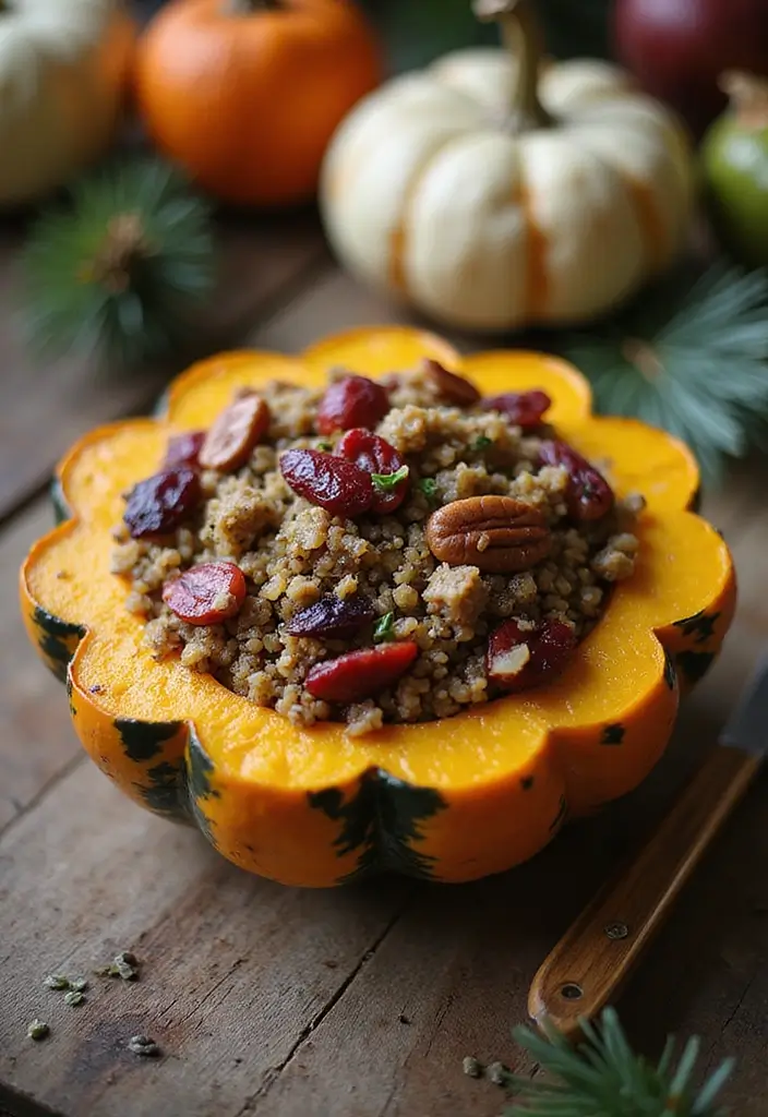 29 Vegan Gluten Free Christmas Recipes for Festive Meals 8 29 Vegan Gluten Free Christmas Recipes for Festive Meals - 2. Plant-Based Stuffed Acorn Squash