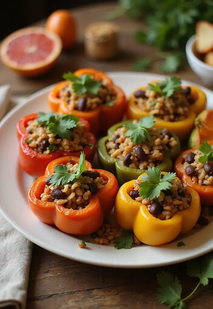 29 Vegan Gluten Free Christmas Recipes for Festive Meals 143 29 Vegan Gluten Free Christmas Recipes for Festive Meals - 23. Vegan Holiday Stuffed Peppers