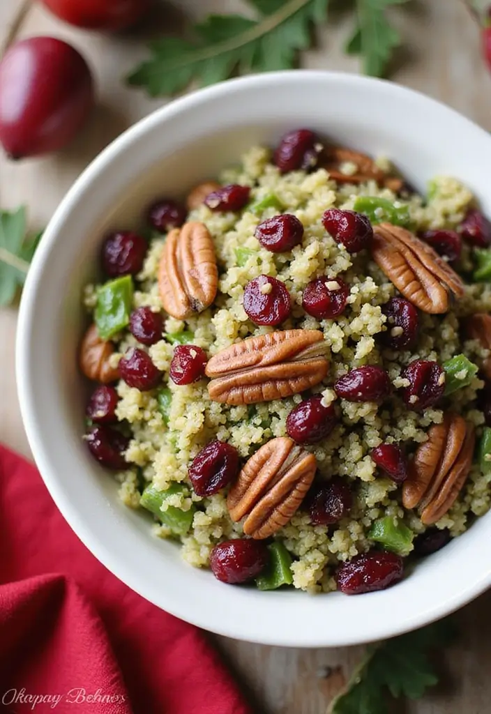 29 Vegan Gluten Free Christmas Recipes for Festive Meals 157 29 Vegan Gluten Free Christmas Recipes for Festive Meals - 25. Vegan Quinoa Salad with Cranberries and Pecans