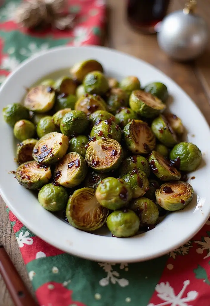 29 Vegan Gluten Free Christmas Recipes for Festive Meals 50 29 Vegan Gluten Free Christmas Recipes for Festive Meals - 8. Vegan Roasted Brussels Sprouts with Balsamic Glaze