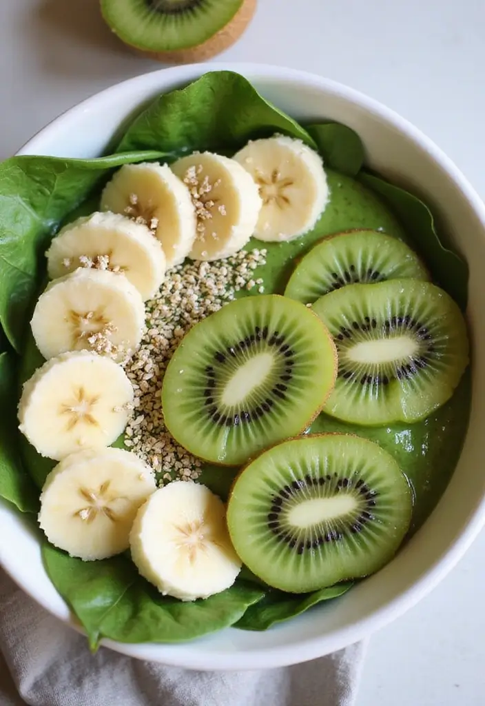 30 Gluten Free Vegan Breakfast Recipes to Start Fresh 67 30 Gluten Free Vegan Breakfast Recipes to Start Fresh - 11. Green Smoothie Bowl