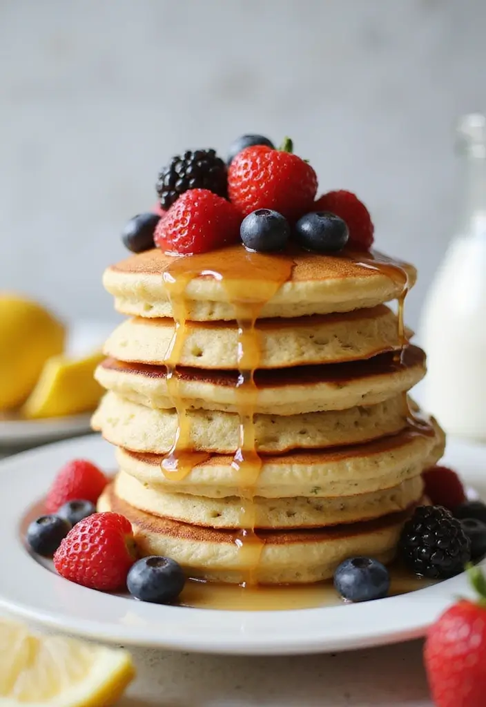 30 Gluten Free Vegan Breakfast Recipes to Start Fresh 128 30 Gluten Free Vegan Breakfast Recipes to Start Fresh - 20. Lemon Poppy Seed Pancakes