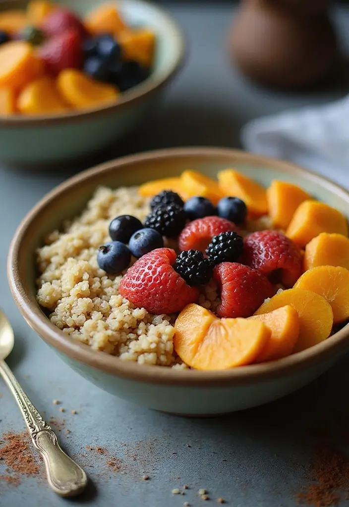30 Gluten Free Vegan Breakfast Recipes to Start Fresh 175 30 Gluten Free Vegan Breakfast Recipes to Start Fresh - 27. Spiced Quinoa and Fruit Bowl