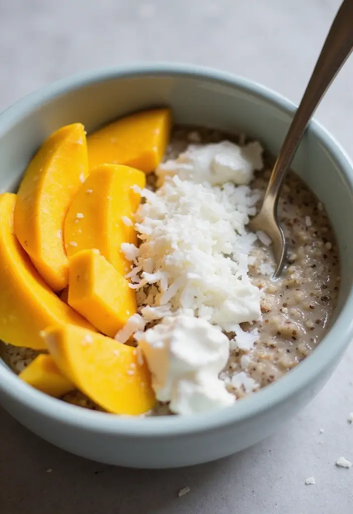 30 Gluten Free Vegan Breakfast Recipes to Start Fresh 196 30 Gluten Free Vegan Breakfast Recipes to Start Fresh - 30. Coconut Mango Chia Bowl