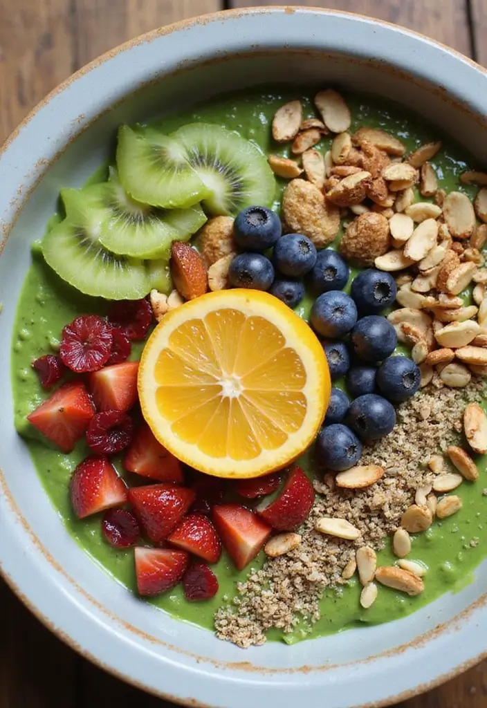 30 Healthy Vegan Protein Recipes That Actually Taste Good 154 30 Healthy Vegan Protein Recipes That Actually Taste Good - 23. Green Smoothie Bowl
