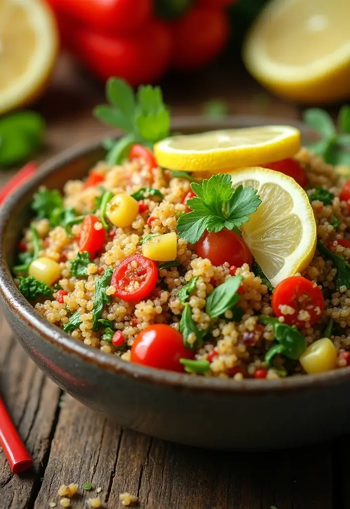 30+ High Protein Vegan Gluten Free Recipes That Keep You Energized 1 30+ High Protein Vegan Gluten Free Recipes That Keep You Energized - 1. Protein-Packed Quinoa Salad
