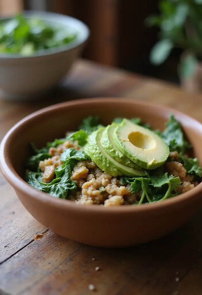30+ High Protein Vegan Gluten Free Recipes That Keep You Energized 126 30+ High Protein Vegan Gluten Free Recipes That Keep You Energized - 20. Savory Oatmeal Bowl
