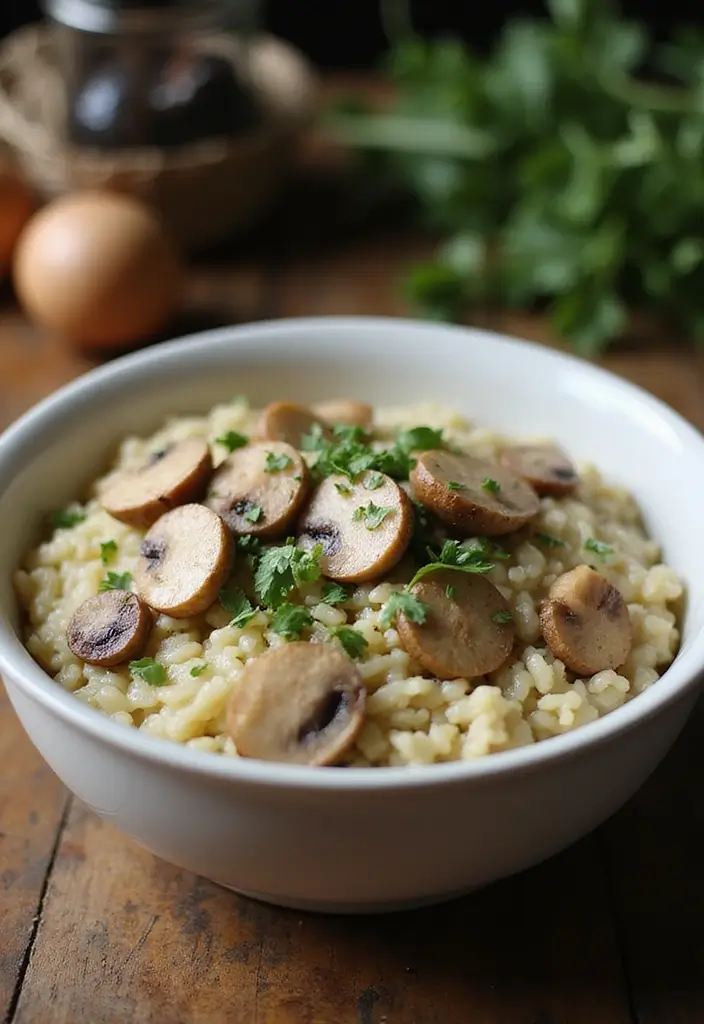 30+ High Protein Vegan Gluten Free Recipes That Keep You Energized 140 30+ High Protein Vegan Gluten Free Recipes That Keep You Energized - 22. Vegan Mushroom Risotto