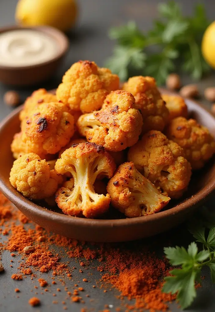 30+ High Protein Vegan Gluten Free Recipes That Keep You Energized 147 30+ High Protein Vegan Gluten Free Recipes That Keep You Energized - 23. Spicy Roasted Cauliflower