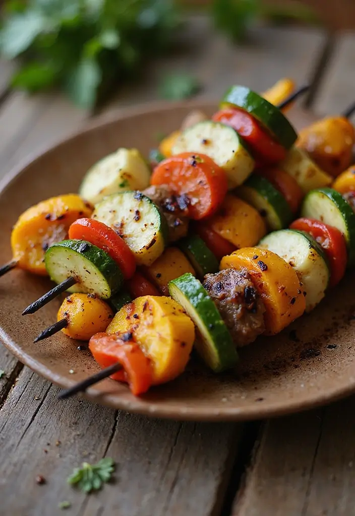 30+ High Protein Vegan Gluten Free Recipes That Keep You Energized 168 30+ High Protein Vegan Gluten Free Recipes That Keep You Energized - 26. Grilled Vegetable Skewers
